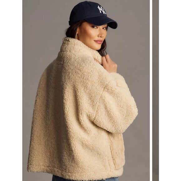 BLANKNYC x Anthropologie XS Fuzzy Wuzzy Corduroy Sherpa Mix Trucker Jacket - Picture 4 of 12